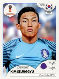 2018 Panini FIFA World Cup: Russia 2018 Stickers (Pink Backs, Made in Italy) #482 Kim Seunggyu Front