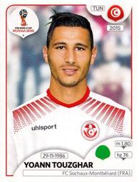 2018 Panini FIFA World Cup: Russia 2018 Stickers (Pink Backs, Made in Italy) #557 Yoann Touzghar Front
