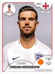 2018 Panini FIFA World Cup: Russia 2018 Stickers (Pink Backs, Made in Italy) #570 Jordan Henderson Front