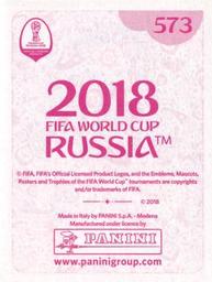 2018 Panini FIFA World Cup: Russia 2018 Stickers (Pink Backs, Made in Italy) #573 Eric Dier Back