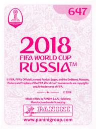 2018 Panini FIFA World Cup: Russia 2018 Stickers (Pink Backs, Made in Italy) #647 Tomoaki Makino Back