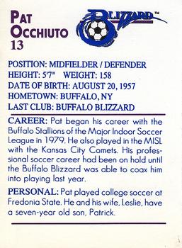 1993-94 Kodak/Vix Buffalo Blizzard #NNO Pat Occhiuto Back