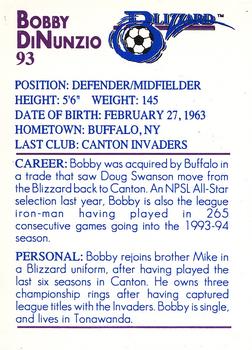 1993-94 Kodak/Vix Buffalo Blizzard #NNO Bobby DiNunzio Back
