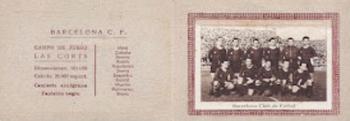 1942-43 Casulleras - Equipos de 1ª División #NNO Barcelona C.F. Back