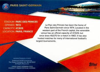 2021-22 Topps Paris Saint-Germain #49 Parc des Princes Back