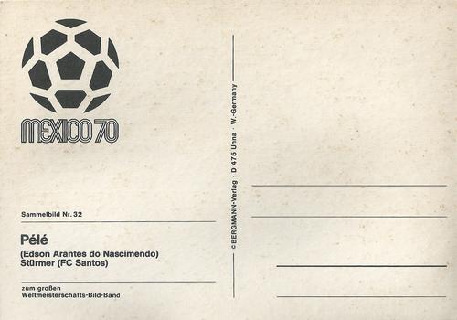 1970 Mexico 70 - IX Fußball-Weltmeisterschaft (Postcards) #32 Pele Back