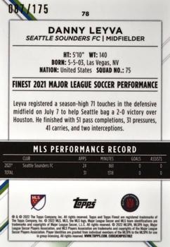 2022 Finest MLS - Speckle Refractor #78 Danny Leyva Back
