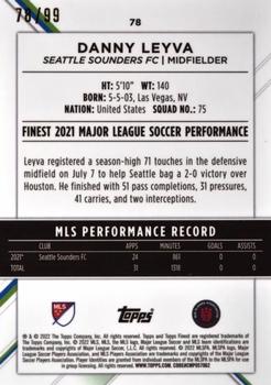 2022 Finest MLS - Neon Green Refractor #78 Danny Leyva Back