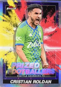 2022 Finest MLS - Prized Footballers Fusion Variations Yellow/Red #PFF-8 Cristian Roldan Front