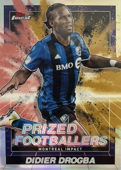 2022 Finest MLS - Prized Footballers Fusion Variations Rose Gold/Gold #PFF-17 Didier Drogba Front