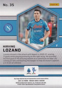2021-22 Panini Mosaic Serie A #35 Hirving Lozano Back