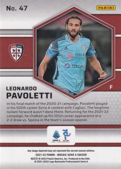 2021-22 Panini Mosaic Serie A #47 Leonardo Pavoletti Back