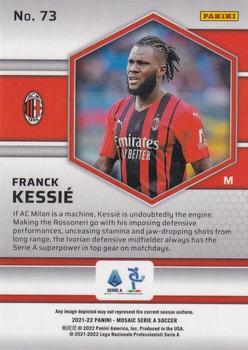 2021-22 Panini Mosaic Serie A #73 Franck Kessie Back