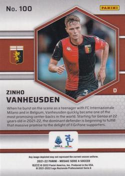 2021-22 Panini Mosaic Serie A #100 Zinho Vanheusden Back
