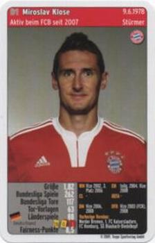 2009-10 Teepe Verlag FC Bayern Munchen Quartett #D1 Miroslav Klose Front