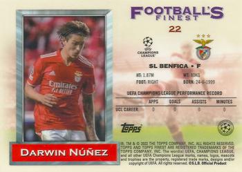 2021-22 Topps Finest Flashbacks UEFA Champions League #22 Darwin Núñez Back