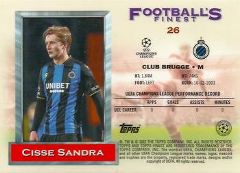 2021-22 Topps Finest Flashbacks UEFA Champions League #26 Cisse Sandra Back