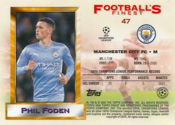 2021-22 Topps Finest Flashbacks UEFA Champions League #47 Phil Foden Back