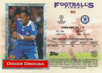 2021-22 Topps Finest Flashbacks UEFA Champions League #60 Didier Drogba Back