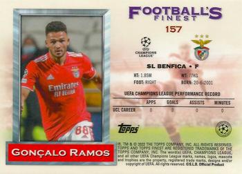 2021-22 Topps Finest Flashbacks UEFA Champions League #157 Gonçalo Ramos Back