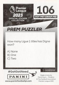 2022-23 Panini Premier League 2023 #106 Lucas Digne Back