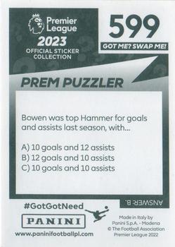 2022-23 Panini Premier League 2023 #599 Jarrod Bowen Back