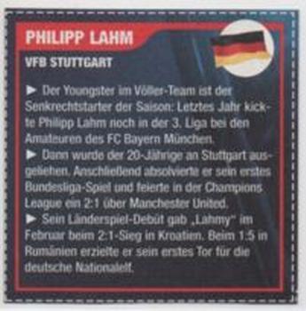 2004 Bravo Sport Top Stars Der Fussball Europameisterschaft Stickers #NNO Philipp Lahm Back