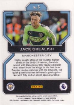2022-23 Panini Prizm Premier League #6 Jack Grealish Back