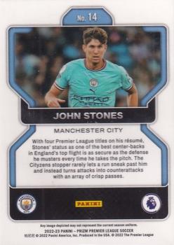2022-23 Panini Prizm Premier League #14 John Stones Back