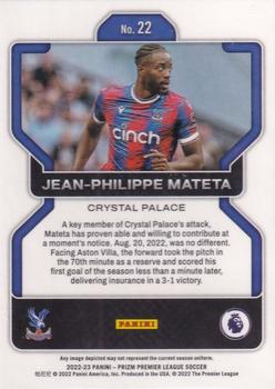 2022-23 Panini Prizm Premier League #22 Jean-Philippe Mateta Back