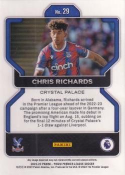 2022-23 Panini Prizm Premier League #29 Chris Richards Back