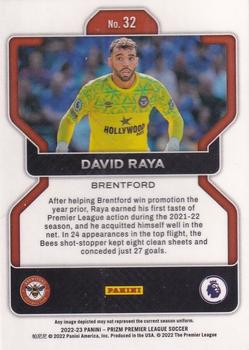 2022-23 Panini Prizm Premier League #32 David Raya Back