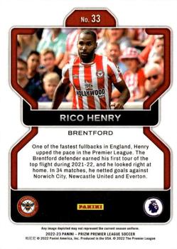 2022-23 Panini Prizm Premier League #33 Rico Henry Back
