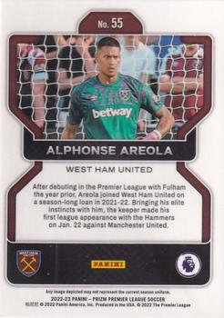 2022-23 Panini Prizm Premier League #55 Alphonse Areola Back