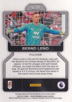 2022-23 Panini Prizm Premier League #69 Bernd Leno Back