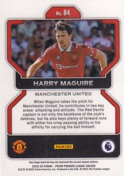 2022-23 Panini Prizm Premier League #84 Harry Maguire Back