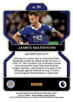 2022-23 Panini Prizm Premier League #94 James Maddison Back