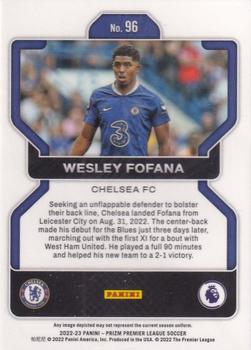 2022-23 Panini Prizm Premier League #96 Wesley Fofana Back