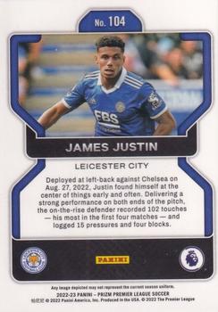 2022-23 Panini Prizm Premier League #104 James Justin Back