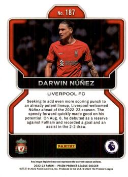 2022-23 Panini Prizm Premier League #187 Darwin Nunez Back