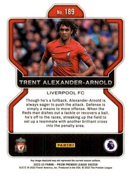 2022-23 Panini Prizm Premier League #189 Trent Alexander-Arnold Back