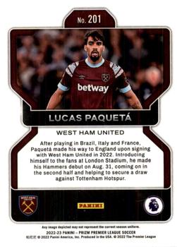 2022-23 Panini Prizm Premier League #201 Lucas Paqueta Back