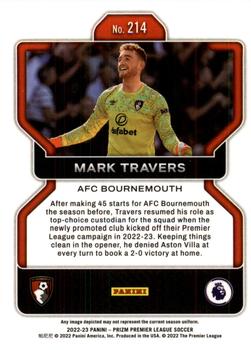 2022-23 Panini Prizm Premier League #214 Mark Travers Back