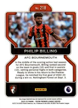 2022-23 Panini Prizm Premier League #218 Philip Billing Back