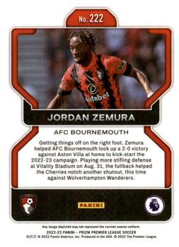 2022-23 Panini Prizm Premier League #222 Jordan Zemura Back