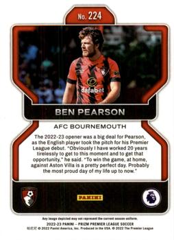 2022-23 Panini Prizm Premier League #224 Ben Pearson Back