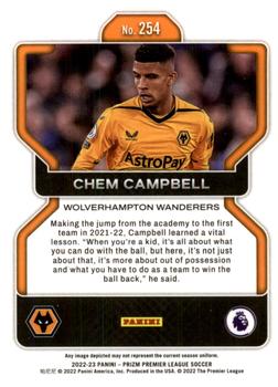 2022-23 Panini Prizm Premier League #254 Chem Campbell Back