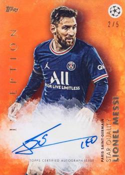 2021-22 Topps Inception UEFA Champions League - Base Autographs Orange #NNO Lionel Messi Front