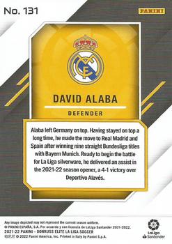 2021-22 Donruss Elite LaLiga Santander #131 David Alaba Back