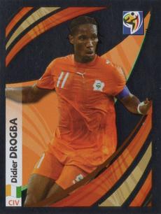 2010 Panini FIFA World Cup Stickers (Black Back) - Tournament Tracker #TT-O Didier Drogba Front